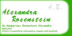 alexandra rosenstein business card